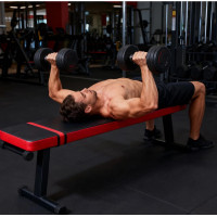 Flat Weight Bench Foldable Strength Training Exercise Home Gym Workout Fitness
