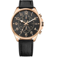 TOMMY HILFIGER MENS WATCH 1791273 BLACK - WARRANTY - RRP 179.00