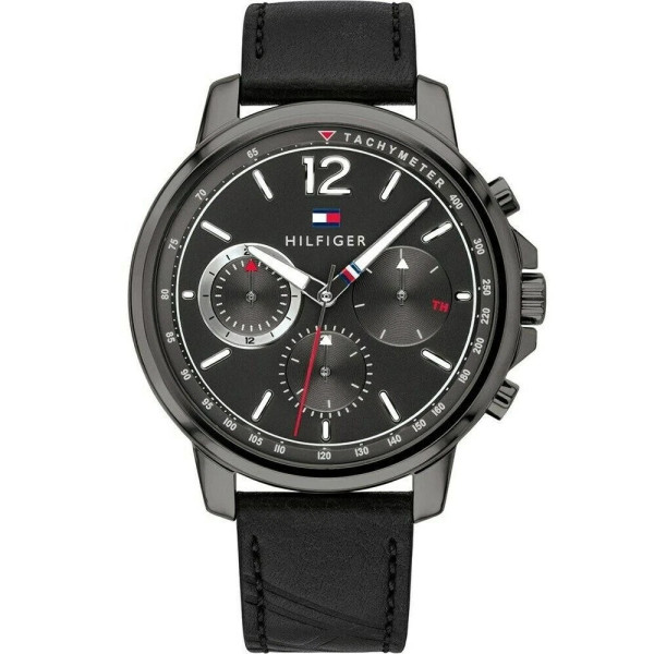TOMMY HILFIGER MENS WATCH 1791533 BLACK - WARRANTY - RRP 229.00