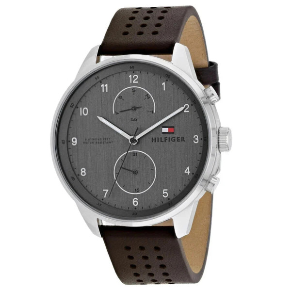 TOMMY HILFIGER CHASE MENS WATCH 1791579 GREY DIAL - WARRANTY - RRP 179.00
